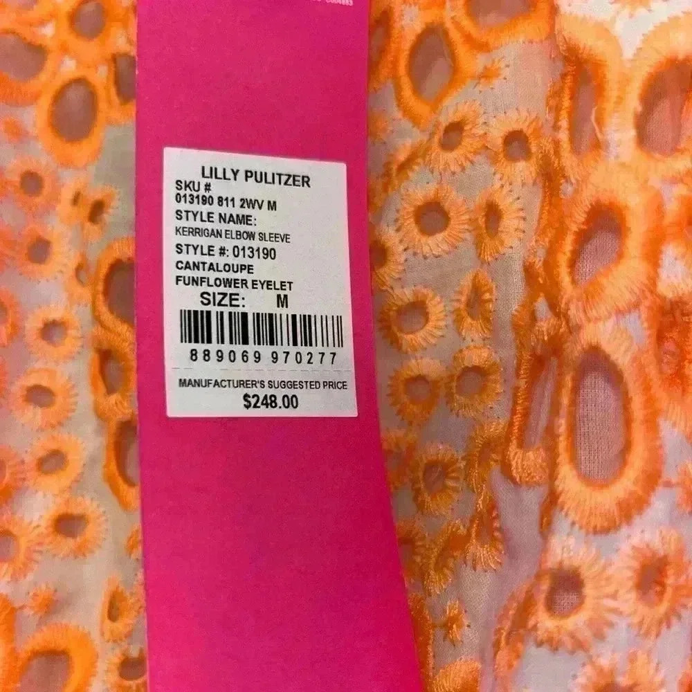 Lilly Pulitzer Kerrigan Dress in Cantaloupe Funflower Sz Medium - Picture 5 of 8